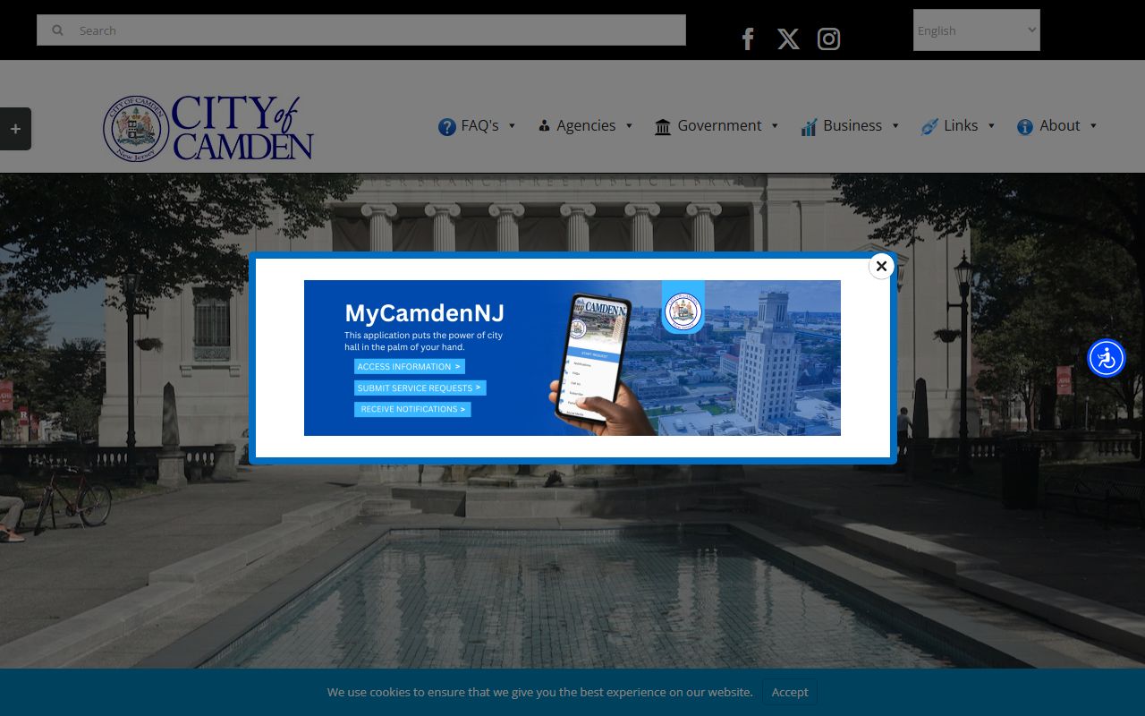 Camden City Clerk office for vital records and public documents