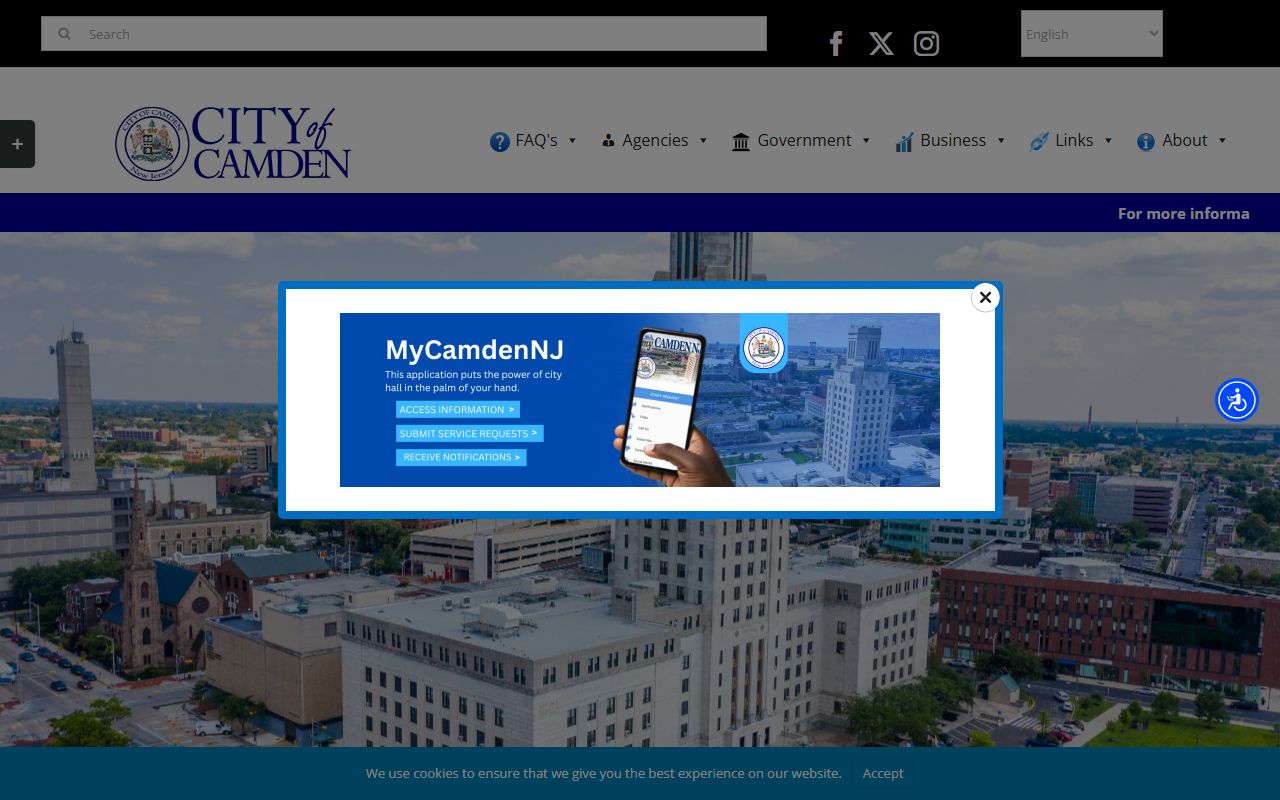 City of Camden official website for public records and services
