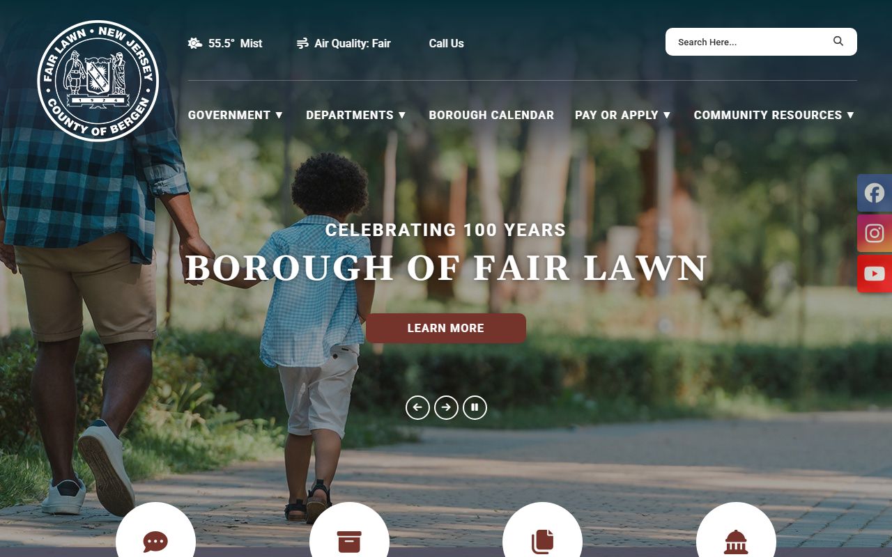 Fair Lawn Borough official website for Fair Lawn white pages research