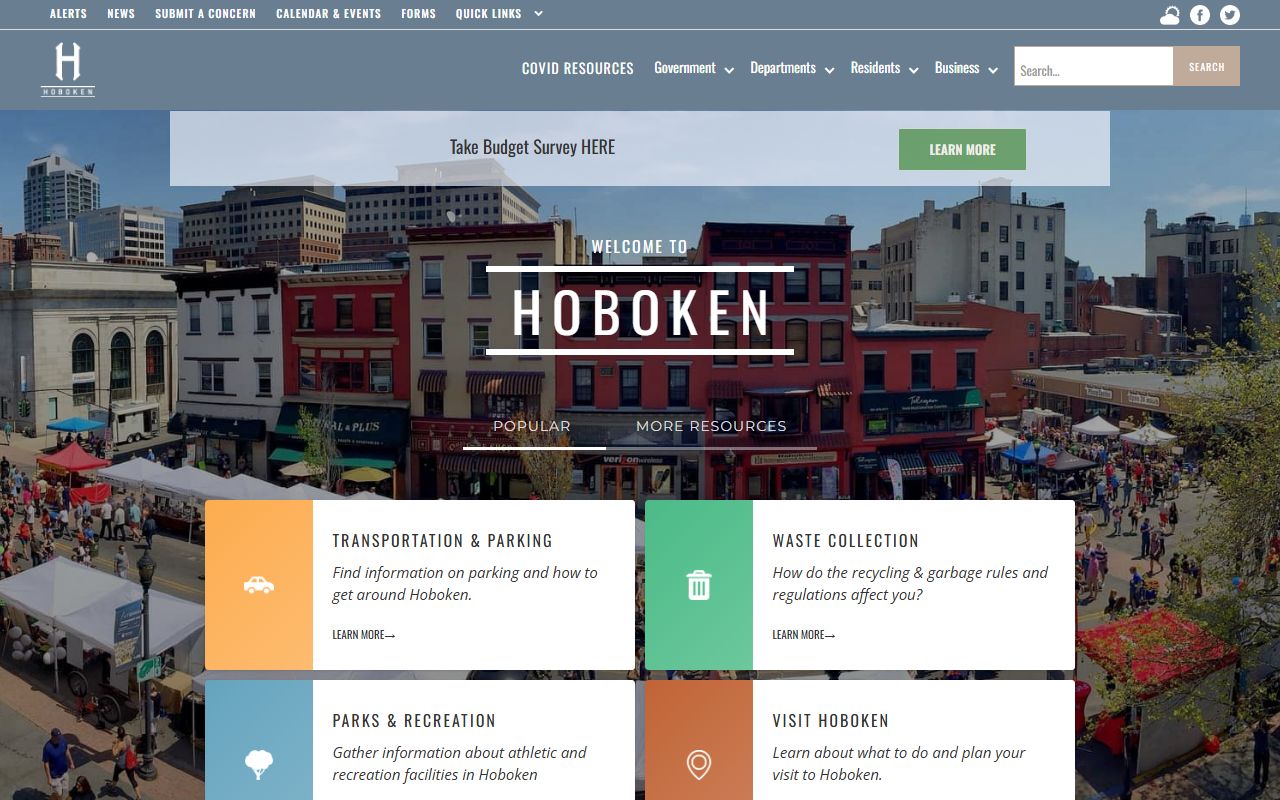 City of Hoboken official website for government services