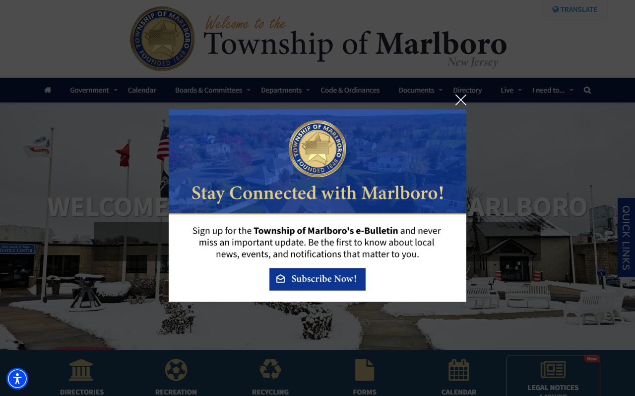 Marlboro Township municipal offices for white pages property records