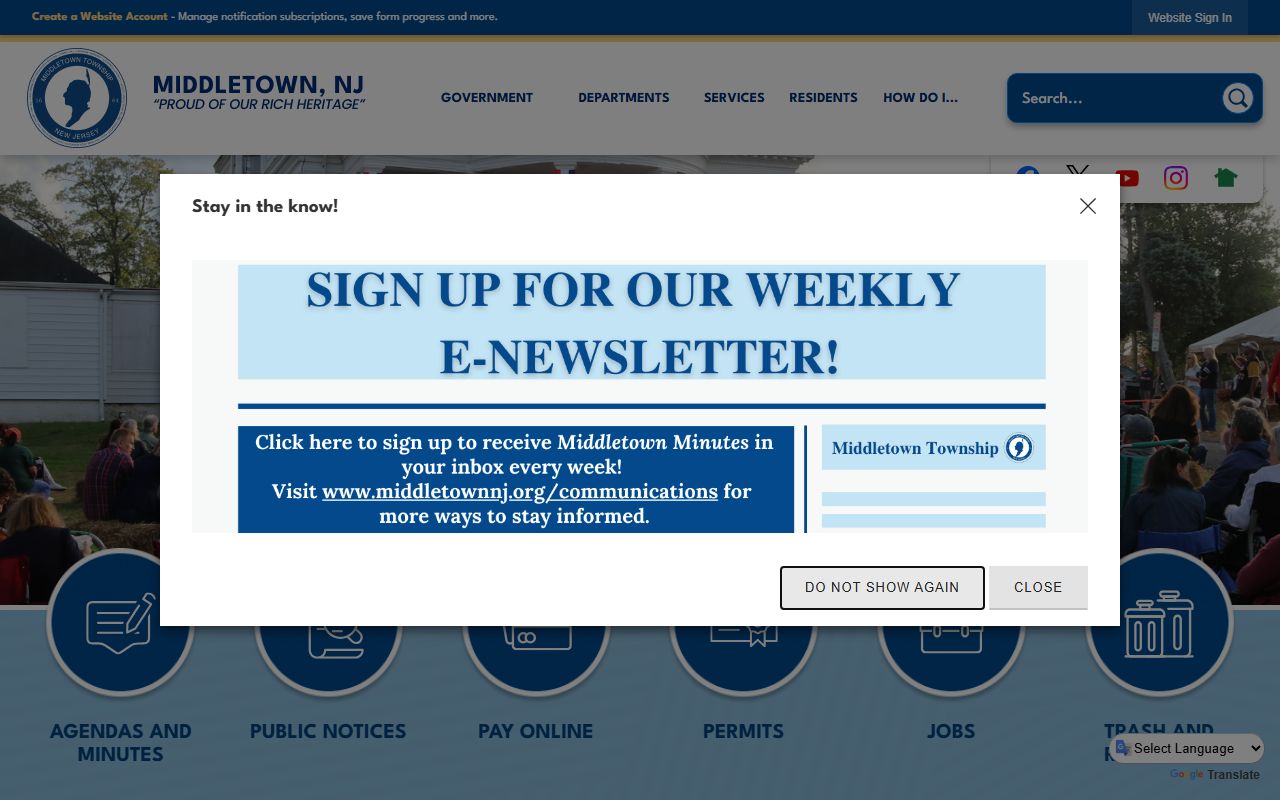 Middletown Township offices for white pages public records and property lookups