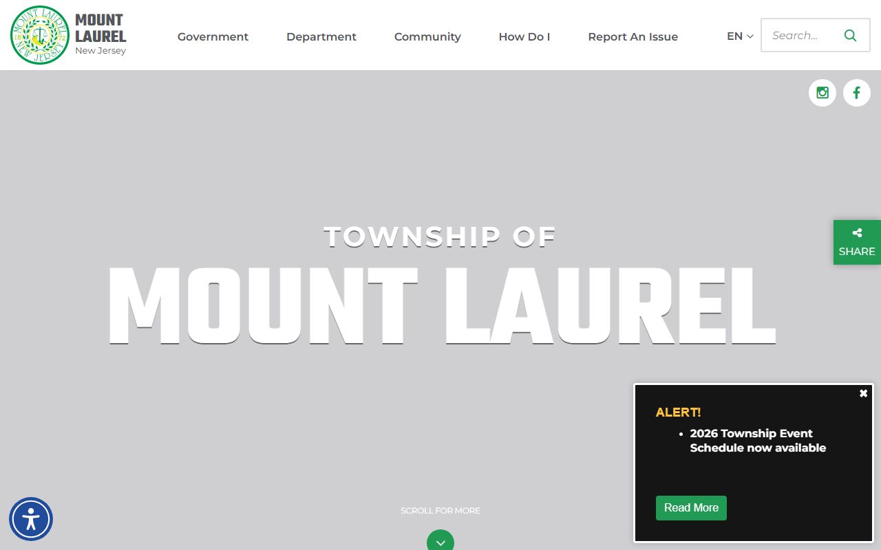 Mount Laurel Township official website for public records and services