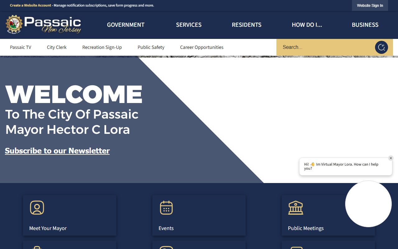 City of Passaic official website for government services and records