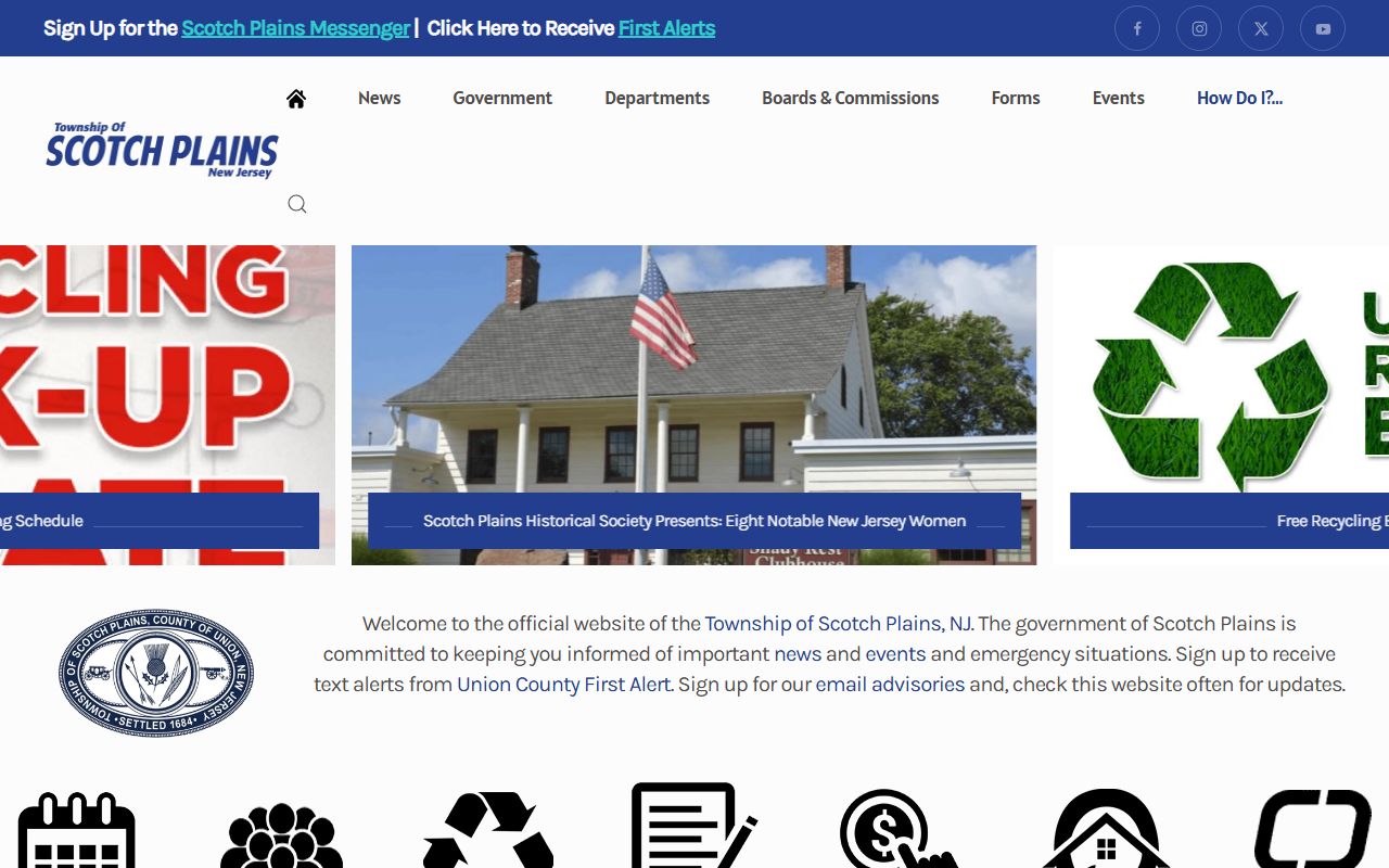Scotch Plains Township official website for public records and services