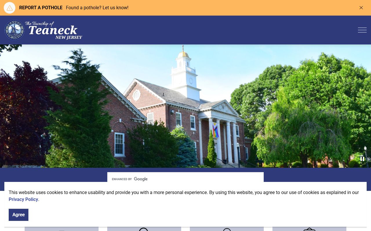 Township of Teaneck official website for Teaneck white pages research