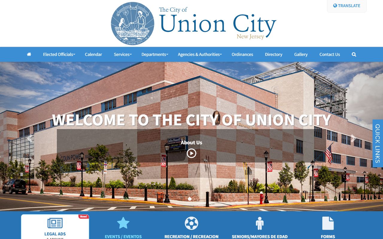 City of Union City official website for public records
