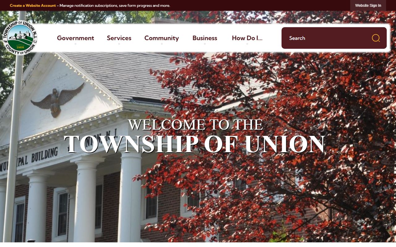 Union Township official website for public records and municipal services