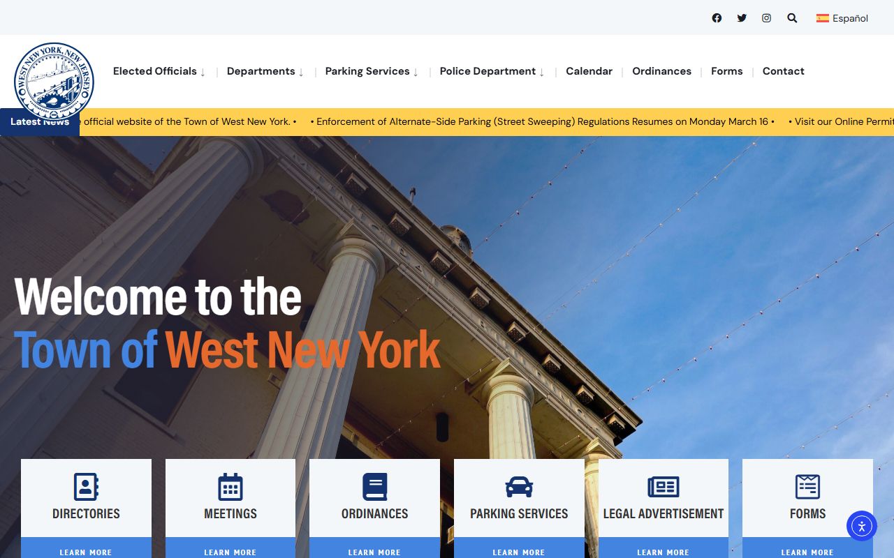 Town of West New York official site for public records
